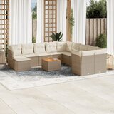 vidaXL 12-dijelni set vrtnih sofa od poliratana s jastucima bež | shoptok.hr