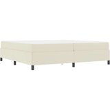  Konstrukcija postelje z vzmetnico krema 200 x 200 cm blago, (5000126230) | Shoptok.si