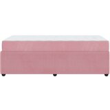 Konstrukcija postelje z vzmetnico Roza 90 x 190 cm blago, (5000124098) | Shoptok.si