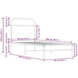  Okvir kreveta bez madraca dimljena boja hrasta 80x200 cm drveni | shoptok.hr
