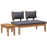 Vrtna klupa i set stolica 2 pcs Siva i smeđa | Eponuda.com