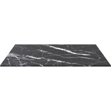 Stolna ploča crna 50 x 50 cm 6 mm staklena s mramornim uzorkom | shoptok.hr