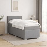  Boxspring krevet s madracem Svjetlosiva 90 x 190 cm Tkanina - Svjetlosiva 90 x 190 cm Prošiveno gumbima Cijene