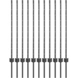  Stup za ogradu 11 pcs Siva 100 cm Čelik | shoptok.hr