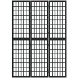  Zložljiv 3-delni paravan japonski stil 120x170 cm črne barve | Shoptok.si