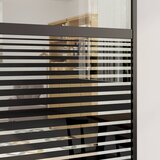 Staklena vrata Prugasti Crna 90 x 2 x 205 cm Aluminij | Eponuda.ba