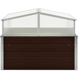 Furnova Rastlinjak pocinkano jeklo 100x100x85 cm rjav, (21948362) | Shoptok.si