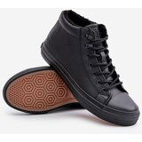 Big Star insulated men's sneakers made of eco leather black | ePonuda.com