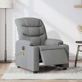vidaXL Električni masažni naslanjač svetlo sivo blago | Shoptok.si