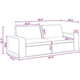 SOFA Tamno siva 222 x 80 x 82 cm tkanina | shoptok.hr