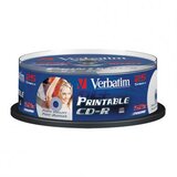 Verbatim CD-R, 700 MB,52X,spindle 25 kom PRINTABLE,43439 Cijene