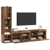 TV zidna enota z LED lučmi 4 pcs Star les Konstruiran les, (5000132339) | Shoptok.si