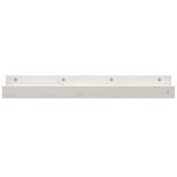  Zidne police 2 kom bijele 80x12x9 cm od masivne borovine | Eponuda.com