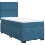 vidaXL spring krevet s madracem plavi 90x200 cm baršunasti | shoptok.hr