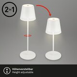 BRILO LED punjiva dodirna stona lampa KIKI LED/2,6W/5V IP44 2600 mAh bela | Eponuda.com