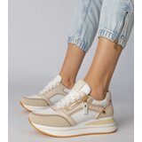 D/CEO marka niezdefiniowana White sneakers with gold detail and studs Urlana Cene