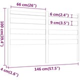 Uzglavlje za krevet sivo 146 x 4 x 100 cm od masivne borovine | shoptok.hr