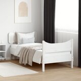 Maison Chic Posteljni okvir - Enojna postelja - Postelja za odrasle brez vzmetnice bel 90x200 cm trdna borovina-J7017, (21770870) | Shoptok.si
