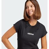 Adidas Funkcionalna majica 'Essentials Linear' črna / bela | Shoptok.si
