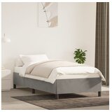  Posteljni okvir svetlo siv 90x190 cm žamet | Shoptok.si