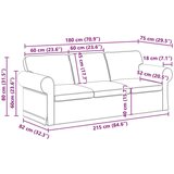 SOFA Kavč 2 pcs Temno siva, (5000143977) | Shoptok.si