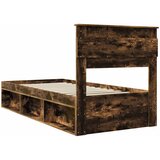  Krevetna konstrukcija Jednobojno Dimljeni hrast 100 x 200 cm | shoptok.hr