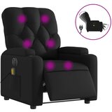  Električni masažni naslonjač od umjetne kože crni | shoptok.hr