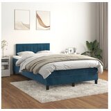 Box spring postelja z vzmetnico temno modra 120x200 cm žamet | Shoptok.si