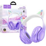 hoco. Brezžične slušalke z mikrofonom, Bluetooth - W42 Cat Ears, Cherry Blossom | Shoptok.si