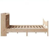 vidaXL Posteljni okvir brez vzmetnice 140x190 cm trdna borovina | Shoptok.si