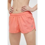 Asics Kratke hlače za trčanje Core Split boja: narančasta, glatki materijal, srednje visoki struk
