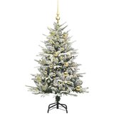 vidaXL Umjetno božićno drvce s rasvjetom i setom kuglica Zelena 120 cm | shoptok.hr