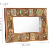  Ogledalo s likom Buddhe 80 x 50 cm od masivnog obnovljenog drva | shoptok.hr