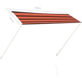  Tenda na uvlačenje 350 x 150 cm narančasto-smeđa | shoptok.hr
