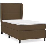 Maison Chic Box spring postelja - Vzmetna postelja z vzmetnico temno rjav 90x190 cm blago SL20165, (21892322) Cene