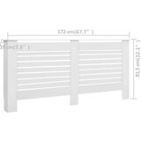 vidaXL Pokrov za radiator bel 172x19x81,5 cm MDF, (20769786) | Shoptok.si