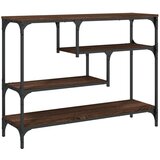 Maison Chic konzolna miza - miza ob steni rjav hrast 100x30x75 cm inženirski les, (21786338) Cene