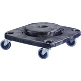 Rubbermaid Transportna plošča BRUTE®, oglata, 4 vrtljiva kolesa, bajonetni priključek, PE/kovina, siva | Shoptok.si