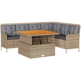  2-dijelni set vrtnih sofa od poliratana s jastucima bež | Eponuda.com