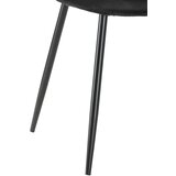 Bessagi Home stol lio, črna, žamet | Shoptok.si