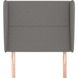  Uzglavlje s ušima tamnosivi 103x23x118/128 cm od tkanine | shoptok.hr