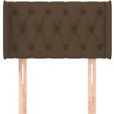  Vzglavje z ušesi temno rjavo 83x16x78/88 cm blago, (20735403) | Shoptok.si