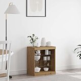  Stranska omarica z LED lučmi, umetni hrast, 60,5x37x67 cm | Shoptok.si