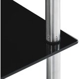 vidaXL Police s 5 razina crne 40 x 40 x 130 cm od kaljenog stakla | shoptok.hr