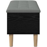  Klupa za odlaganje s jastučićem Crni hrast 102 x 42 x 46 cm | shoptok.hr