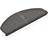  Tepisi za stepenice 15 kom tamnosivi 65 x 24 x 4 cm | shoptok.hr