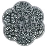 INF 5600 kosov pol okroglih biserov, imitacija biserov v škatli SilverGrey, (21838853) | Shoptok.si