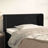  Uzglavlje s ušima crno 83x16x78/88 cm baršunasto Cijene