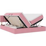  Postelja s shranjevanjem z vzmetnico Roza 100 x 200 cm, (5000100405) | Shoptok.si