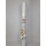  Krstne sveče z angelčkom, suhim cvetjem-naravne barve KRSV 26-03 | Shoptok.si